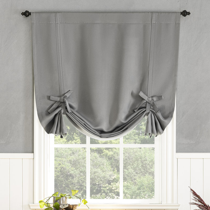 Franklin Blackout Tie-up Shade, Gray