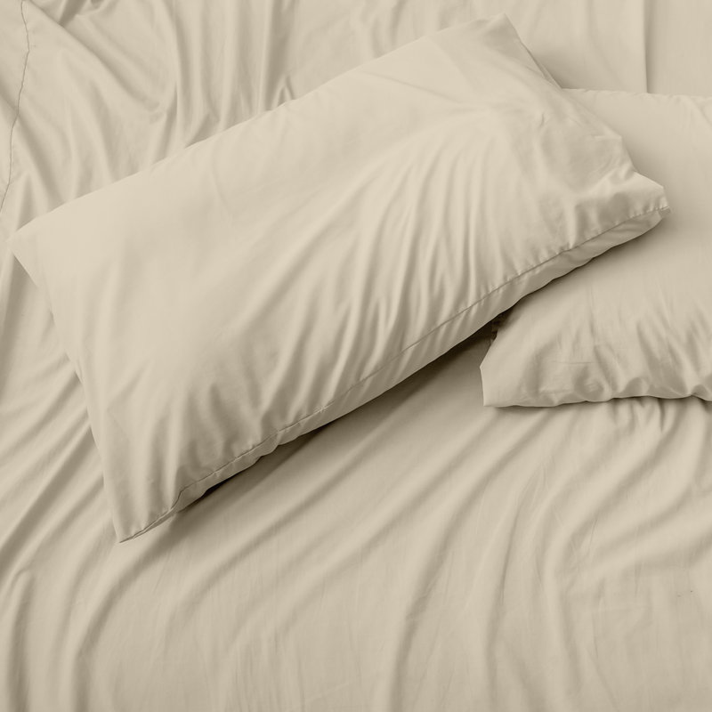 Microfiber Sheet Set, Cream, Full Sheet Set + 1 Fitted Sheet + 2 Pillowcases