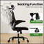 Chaise de bureau ergonomique avec appui-tête, dossier haut, soutien lombaire réglable et accoudoirs pivotants pour la maison et le bureau-1026123349-1026123345