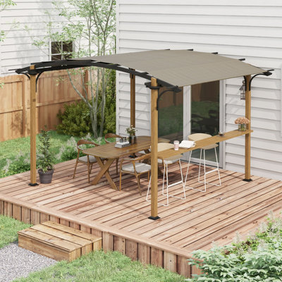 12 Ft. W x 10 Ft. D Steel Patio Gazebo -  Outsunny, 84C-481V00ND