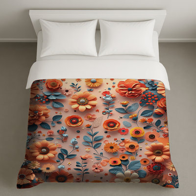 Housse de couette à motif floral