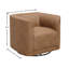 Fauteuil d'appoint pivotant brun