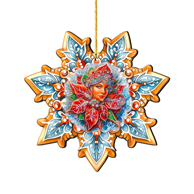 Grand ornement en bois décorations de Noël
