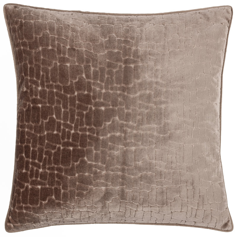 Geometric Square Throw Pillow Cover, Taupe