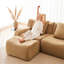 Camel à trois places sans os, tissu, sans assemblage, accoudoir incurvé, structure coulissante, éponge ergonomique haute densité 32d pour une détente confortable en couleur, design de qualité, détente à la maison