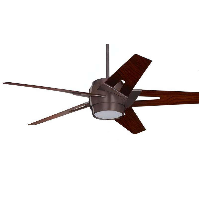Eco-Friendly 54'' Oil Rubbed Bronze Ceiling Fan with Walnut Blades