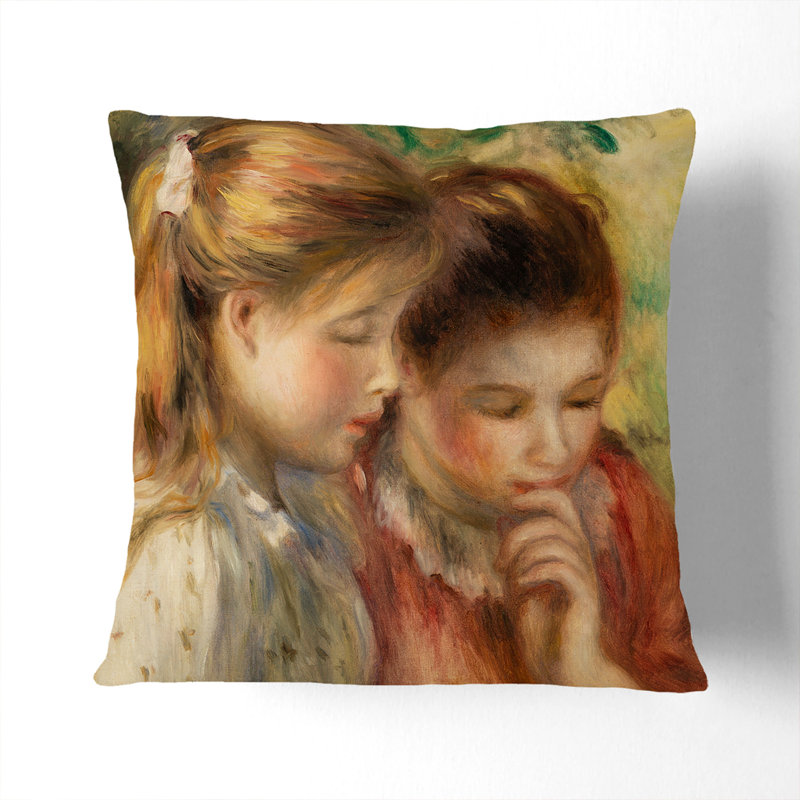 Two Girs Reading Scatter Cushion, 40cm H x 40cm W x 15cm D
