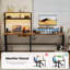 L Shaped Desk with LED Light & Power Outlet, Reversible Corner Gaming Desk with Storage Shelves & Drawer, Computer Table with Monitor Stand for Home Office, Work & Study,L Shape Set 2 Desks & Storage Shelf-408245850-413917045