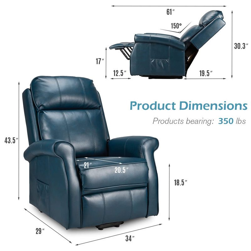 Chaise en similicuir, Bleu