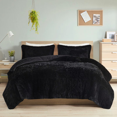Full/queen Comforter With Shaggy - , Warm And Soft Bedding Fur , Fluffy