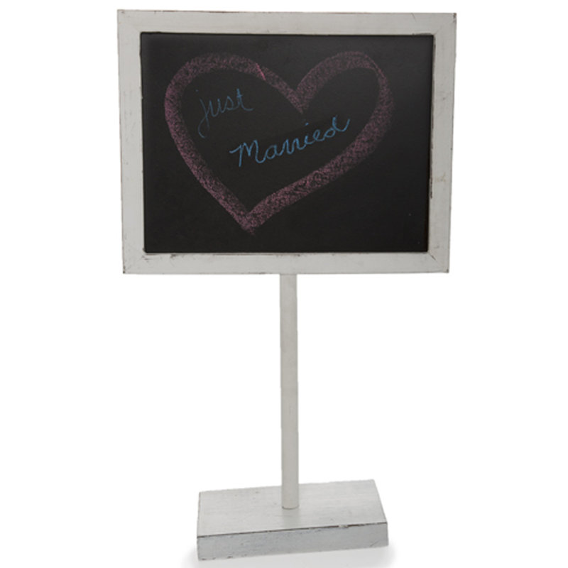 Tableau noir en bois, Blanc vieilli, H 1 pi 11 po x l 1 pi
