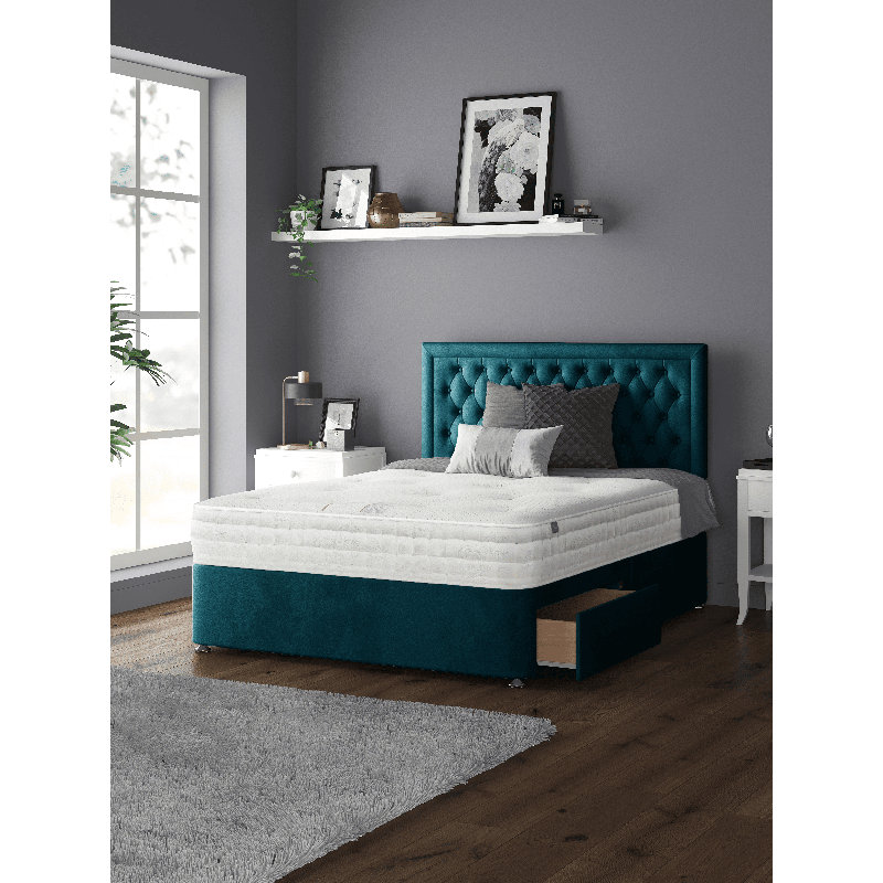 Urbank Divan Bed Base, Small Double (4'), Mallard, 4 Drawers