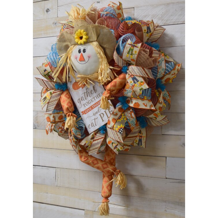 Fall Scarecrow Girl Premium Wreath Kit, Wreath Making Supplies