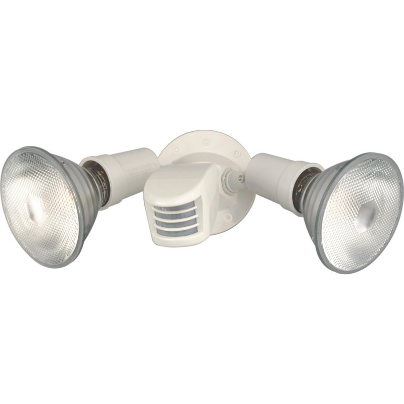 Chancy 150-Watt Dusk to Dawn Outdoor Security Spot Light with Motion Sensor, White, PAR38