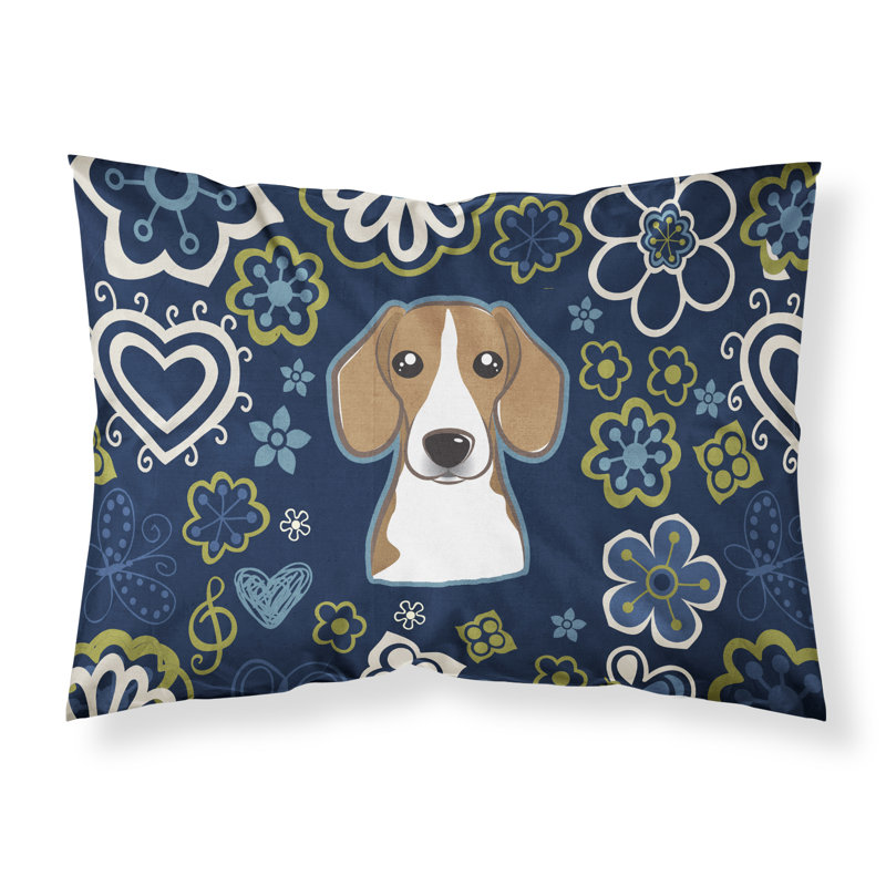 Taie d’oreiller floral, Beagle