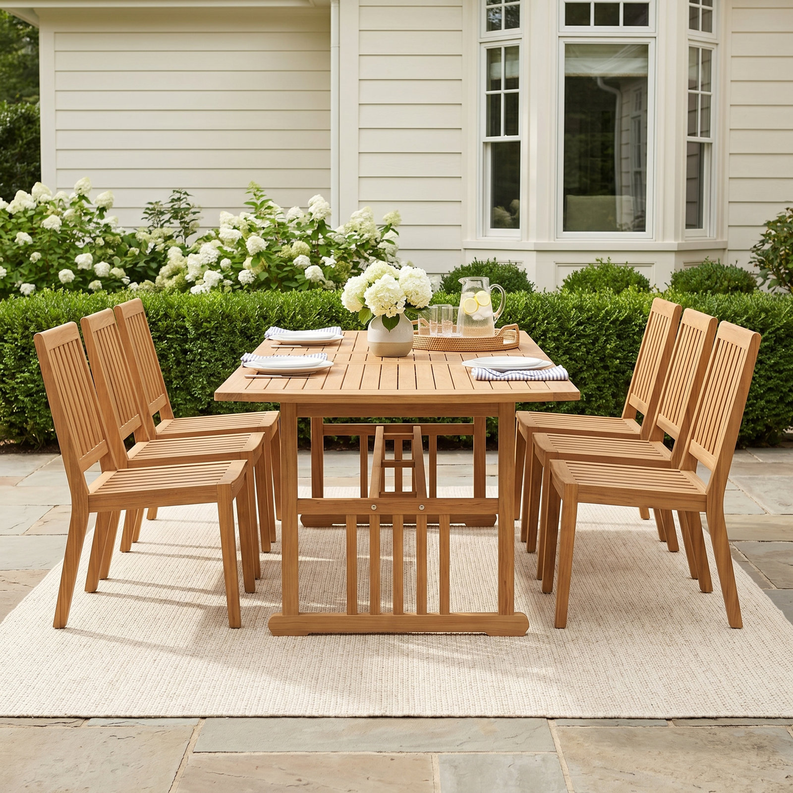 Narelle Extendable Teak Outdoor Dining Table