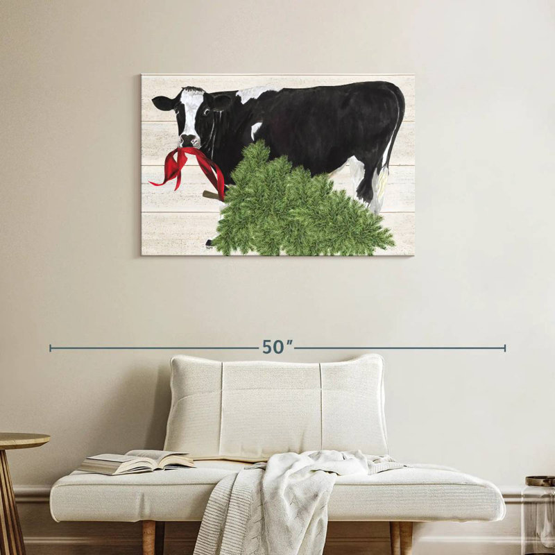 Noël à la ferme II - Vache avec arbre