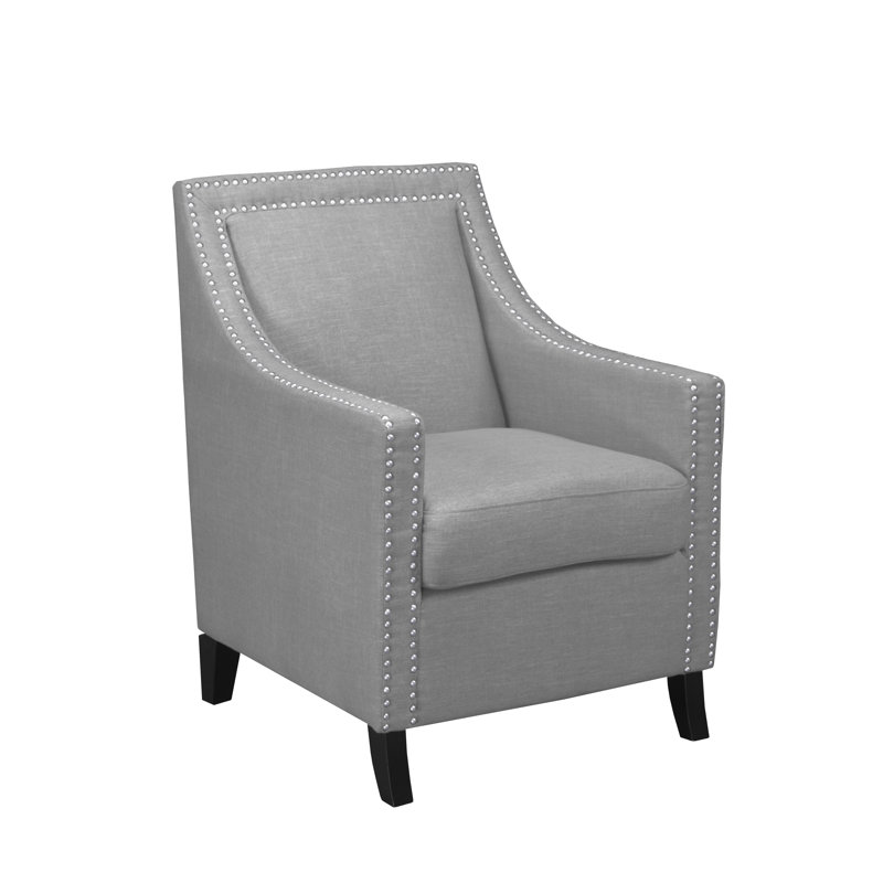 Fauteuil de 28 po de largeur, 100 % polyester gris