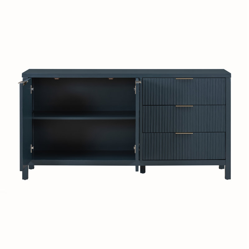 Sideboard with Functional Storage, Blue