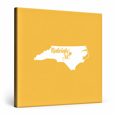 NC — North Carolina State Silhouette — Canvas Wall Art