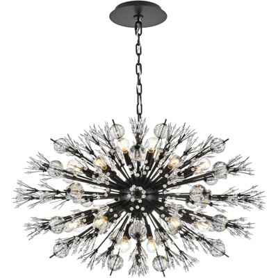 Vera 36 Inch Crystal Starburst Oval Hudspeth
