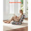 Chaise de plancher, chaise de jeu pliante à 14 positions réglables avec support pour le dos, structure en métal robuste avec mousse recyclée et surface en molleton corail, multifonctionnel pour la lecture, détente, gris-130634884