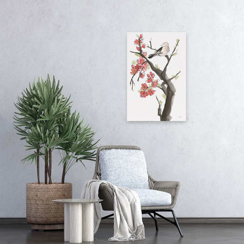 Branche de prune rouge II, H 24 po x l 16 po