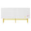  Modern 4-Door Sideboard Buffet Cabinet with Gold Metal Handles for Dining Room, Bedroom or Hallway-404116607