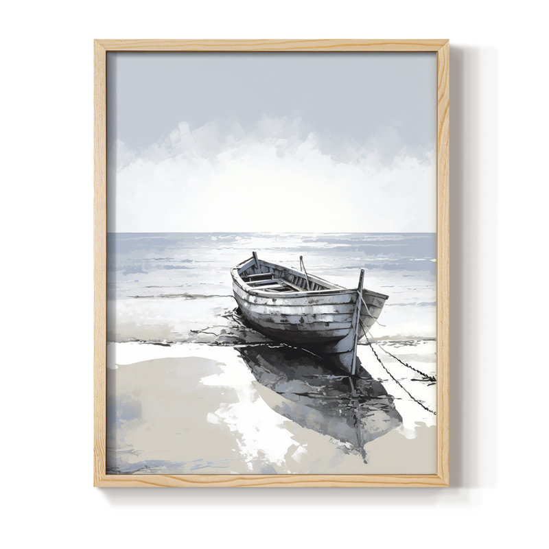 NAUTICAL Series CDLxxx, reproduction encadrée - bois massif, Naturel, H 11 po x l 9 po