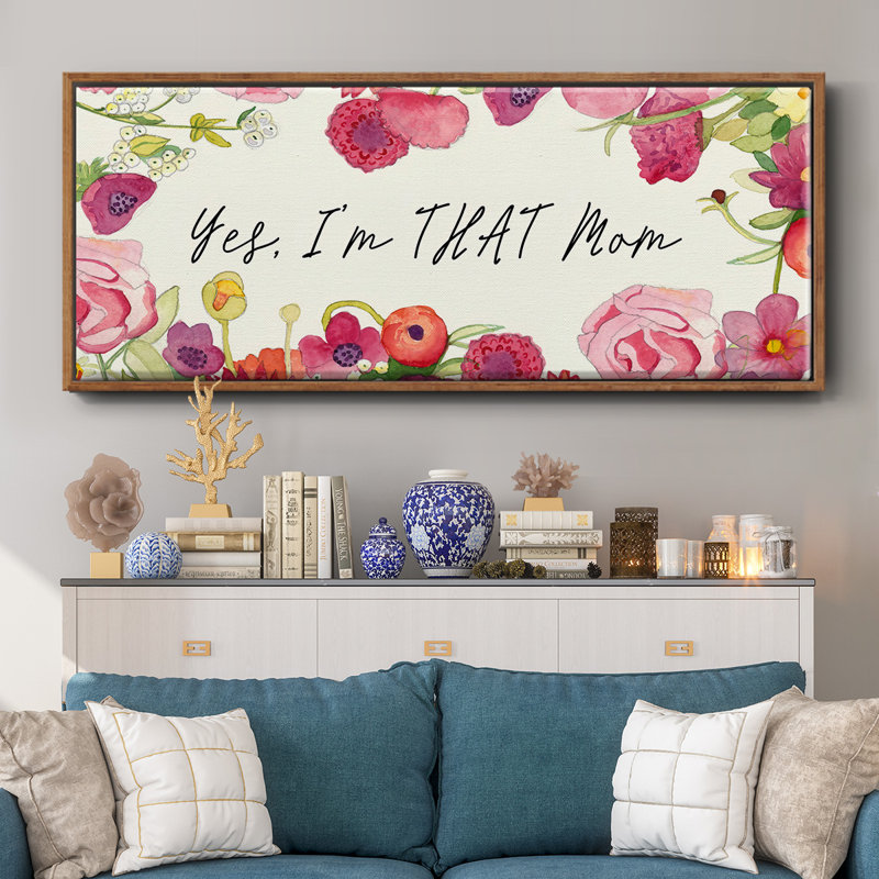 Toile encadrée, collection You Da Mom, H 12 po x l 30 po