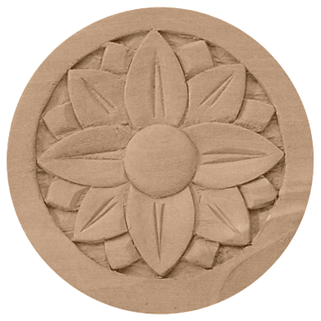 Bradford H W D Wood Rosette Applique Ekena Millwork 