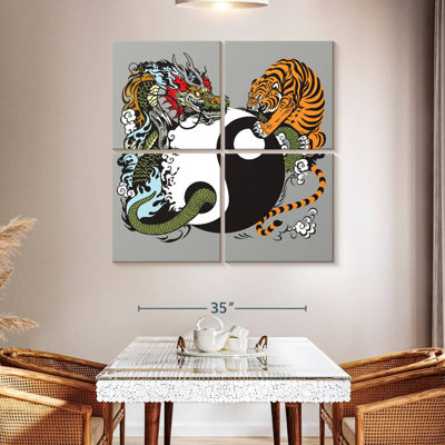 Dragon et tigre Yin Yang
