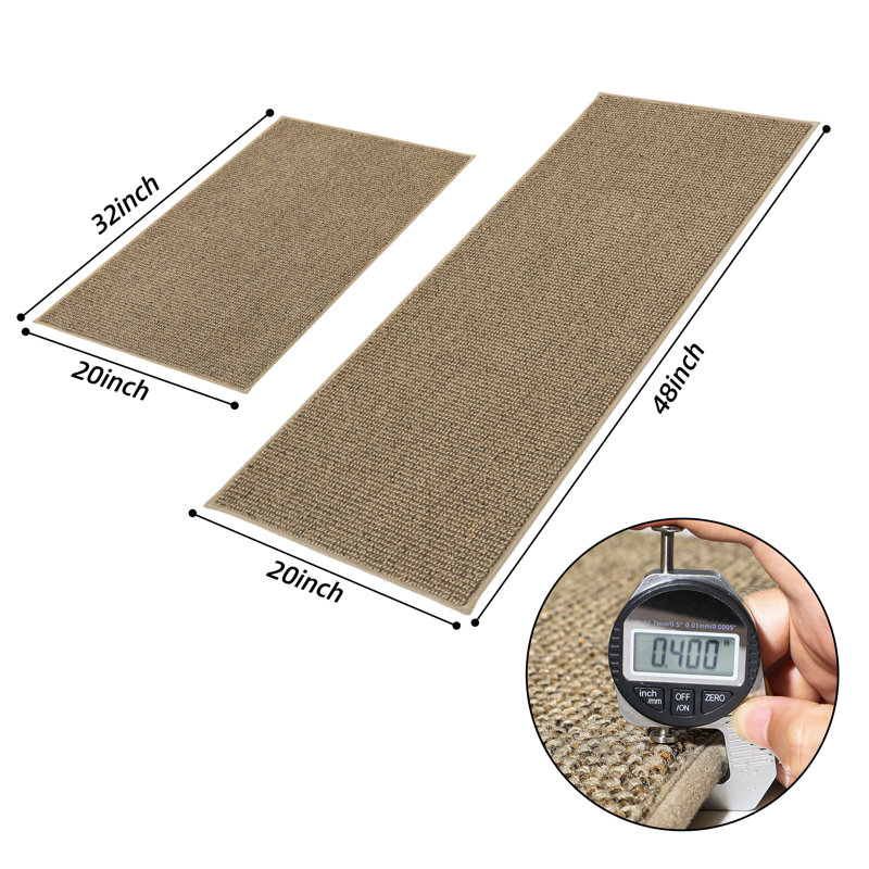 Non-slip Kitchen Rugs And Mats 2pcs, Absorbent And Stain Resistant Kitchen Runners, Beige, Runner 50.8cm x 121.9cm