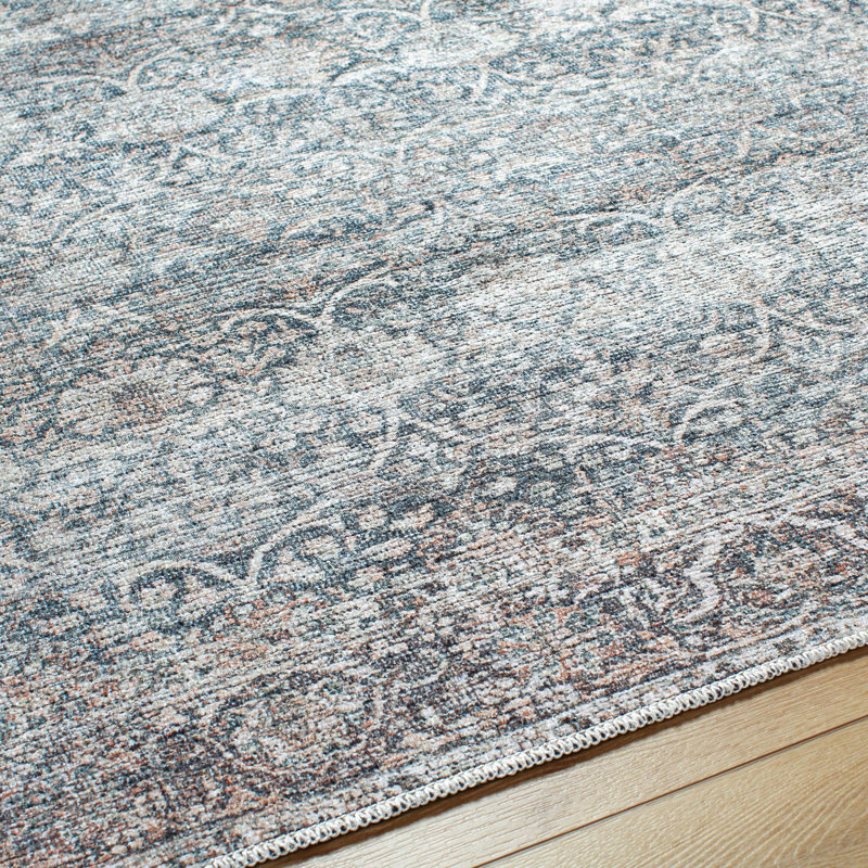 Tapis gris foncé Vivir x Livabliss Lorelai, Rectangle 5 pi 3 po x 7 pi