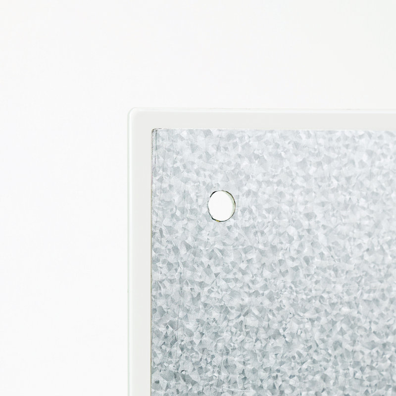 White Frosted Frameless Magnetic Glass Dry Erase Board 47" x 35"
