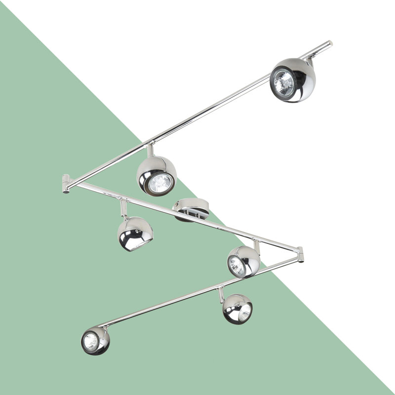 Aloa 237cm 6 -Light Track Kit, Polished Chrome