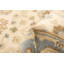 Tapis décoratif beige en laine de conception unique 3 pi 10 po x 5 pi 10 po derius noué à la main New Age