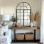 Miroir noir arqué, miroir décoratif pour mur