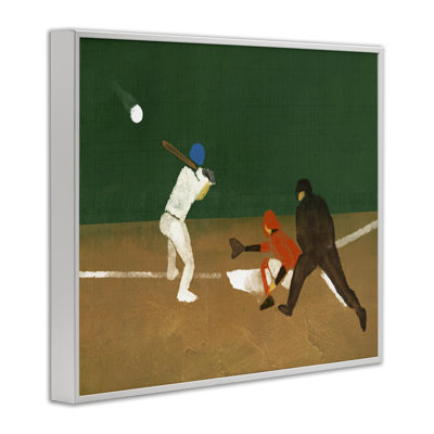Joueurs de baseball au bâton, estampe numérique par Daphne Polselli
