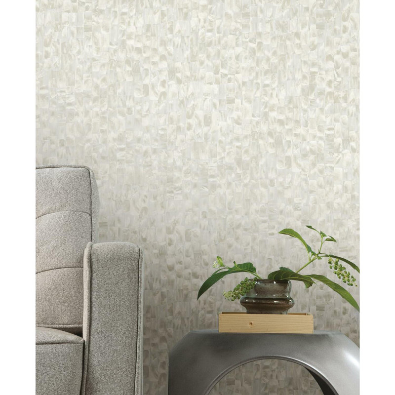 Abstract Peel & Stick Wallpaper Roll, Gray/Beige