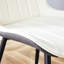 4 chaises de salle à manger avec coussin de siège allongé. Conception à lignes épurées. Épissure gris foncé et blanc. Pu Back. Rembourrage en éponge haute. Et coussin optionnel confortable - 4 pièces. Ligne élégante. Blanc. Rempli. Confortable-1278798605