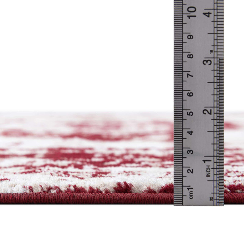 Brandt Oriental Area Rug, Runner 3'3" x 19'8", Burgundy