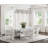 76-inch Rectangular Mirrored Dining Table Silver