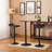 Stylish And Functional Metal Bar Table Set With Adjustable Stools For A Contemporary Look