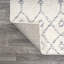 Tapis crème / gris à motif treillis moelleux et moelleux à motif marocain Monson-1715313469