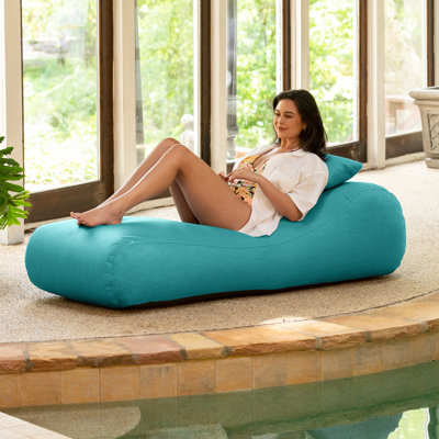 Fauteuil à billes pour l'extérieur de type chaise longue pour s'allonger au soleil avec coussin Gemma Arlo