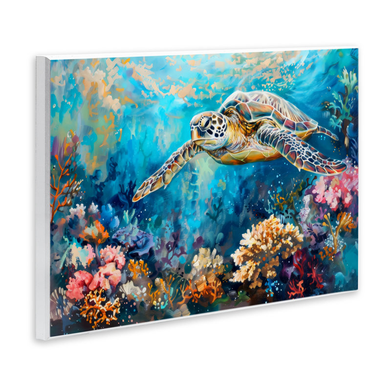 Plaque murale Turtle's Underwater World, design par LSR Design Studio, H 10 po x l 15 po