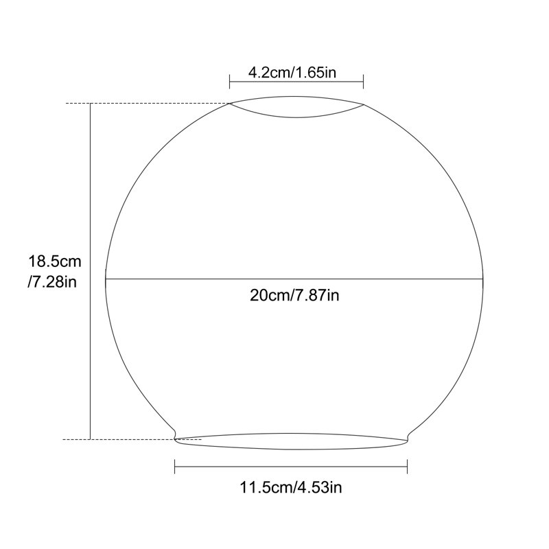 Concow 7.28'' H Glass Pendant Shade