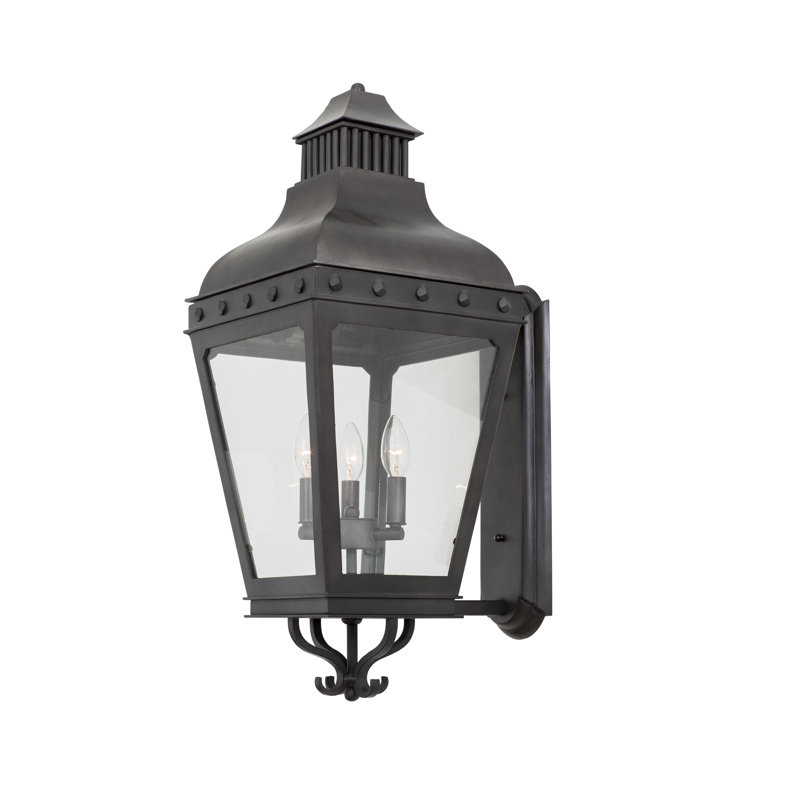 Winchester Outdoor 3 LT Aged Iron Wall Sconce Kalco, 30" H x 12" W x 16.5" D