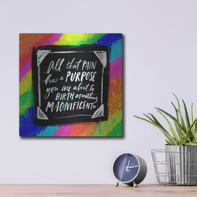  'Pain Purpose' by Elizabeth Caldwell Metal Wall Art